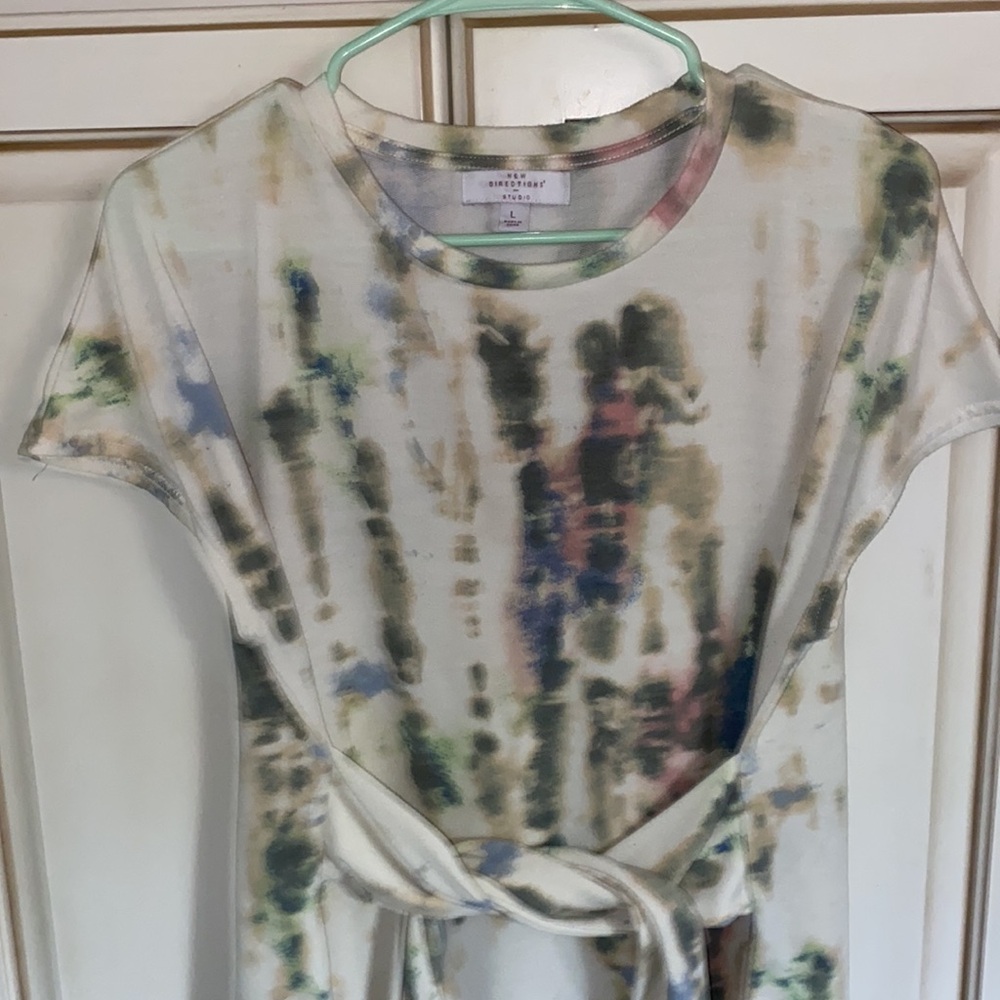 New Directions Tie Dye Boho Dress - Picture 3 of 7